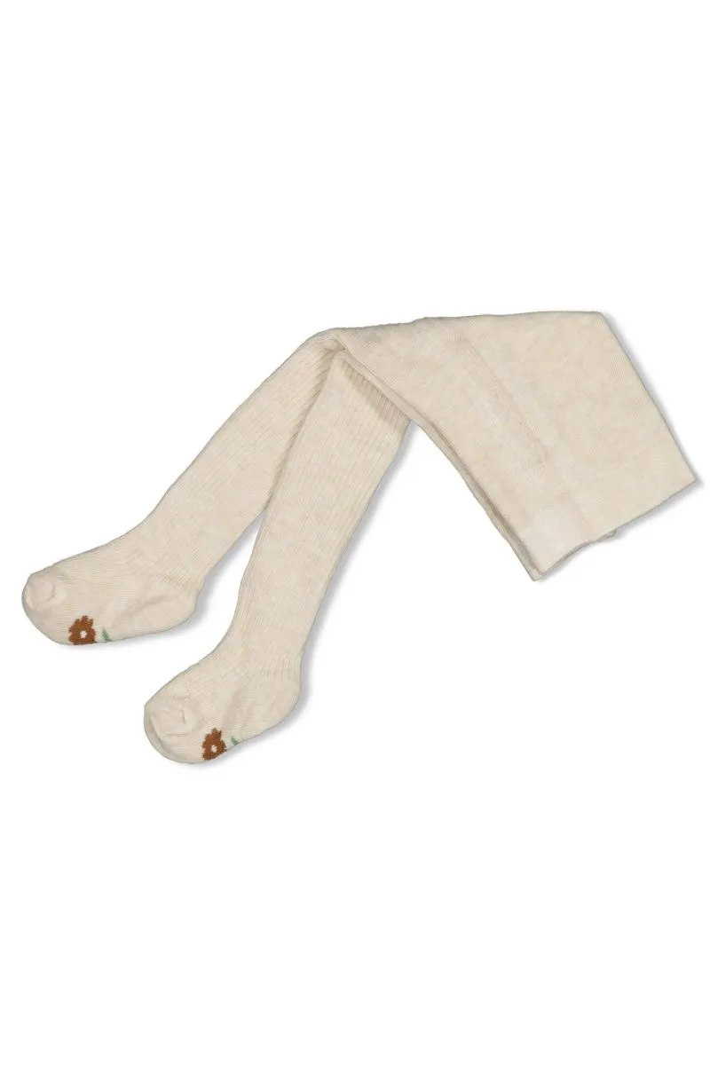 Feetje Maillot Lucky Bloombird Offwhite Melange, babymaillot met subtiel bloem- en vogeldessin